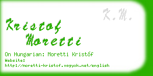 kristof moretti business card